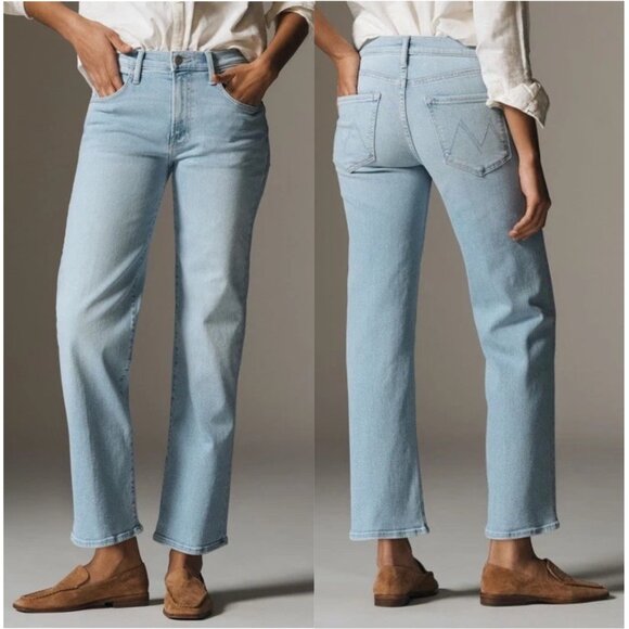 MOTHER Lil Mid Rise Rambler Zip Ankle Jeans Size 32 NWT